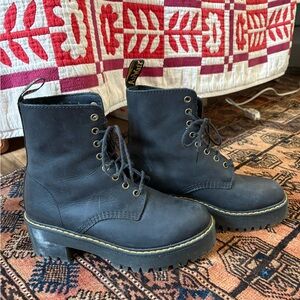 Dr. Martens Black Leather Combat Boots